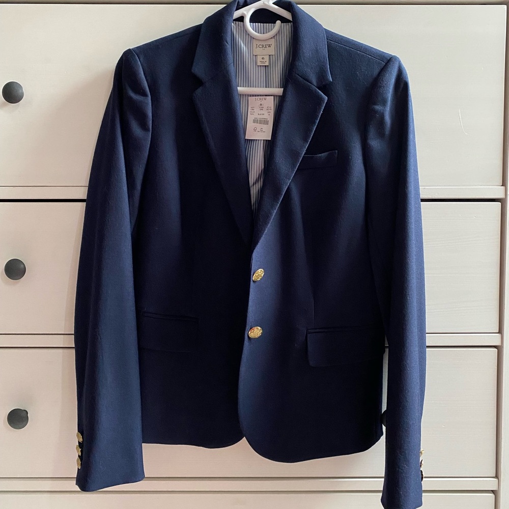 NWT J. Crew Factory Navy Original Schoolboy Blazer